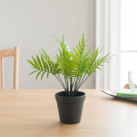 Artificial Palm Plant In Black Plant Pot