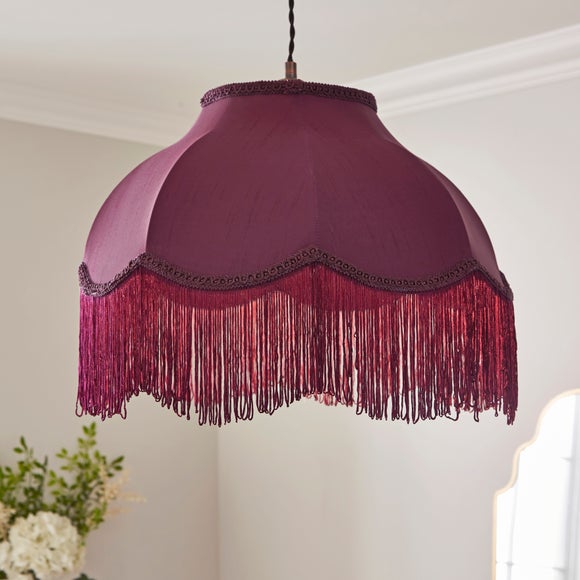 Carmona Fringed Velvet Lamp Shade