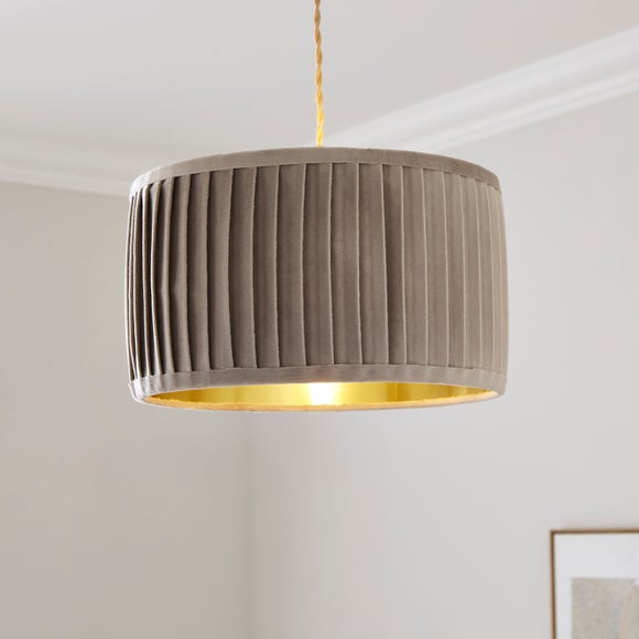 Sawyer Pleated Velvet Drum Lamp Shade