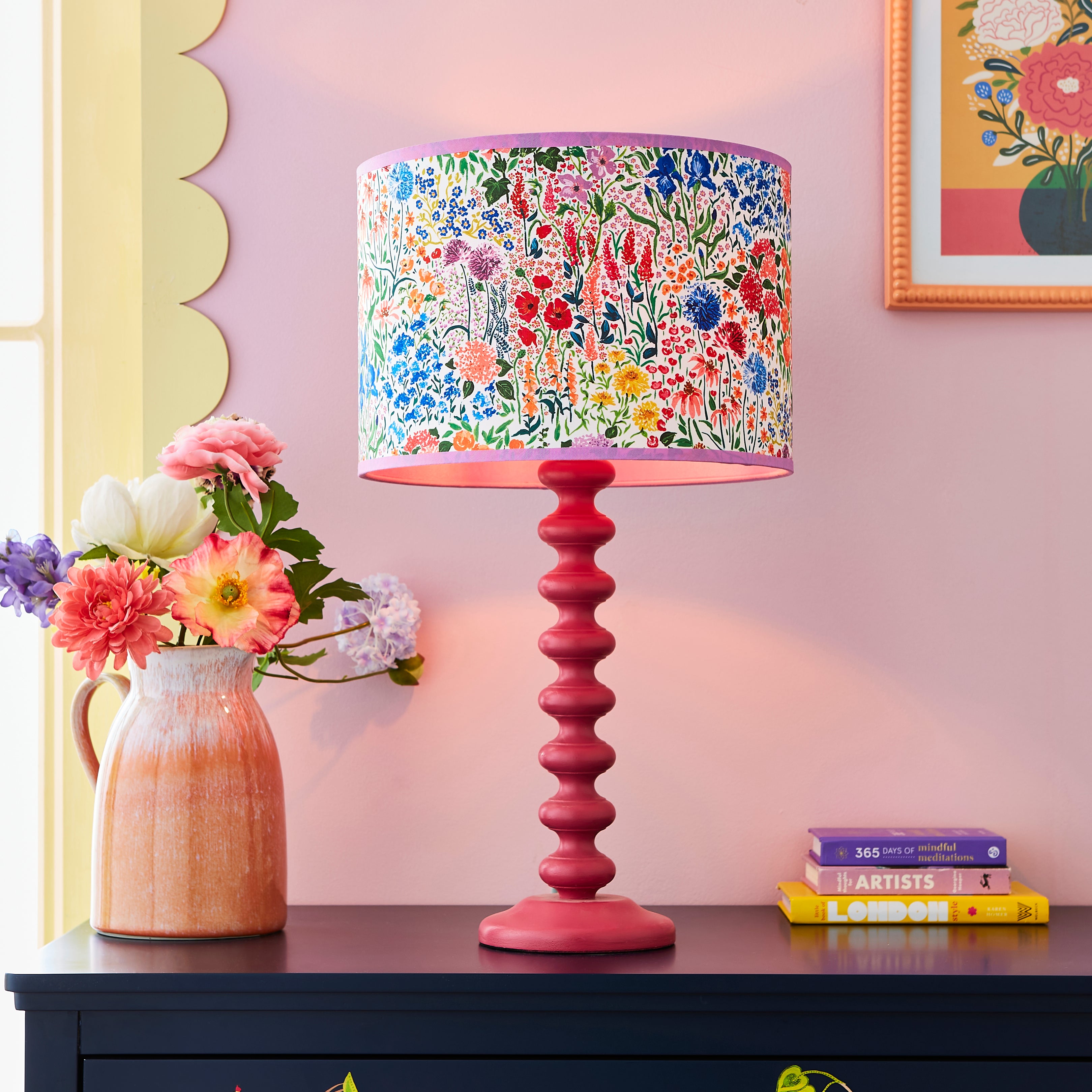 Sophie Robinson Made to Order Sunshine Flowers Lamp Shade Multicoloured undefined