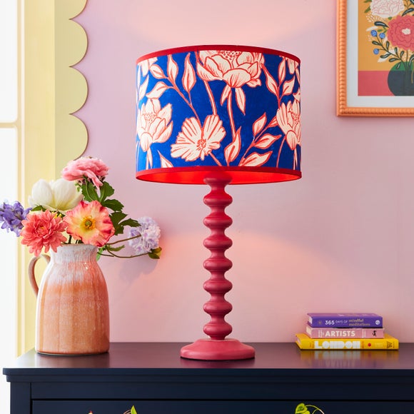 Sophie Robinson Made to Order Tree Peony Lamp Shade Multicoloured undefined