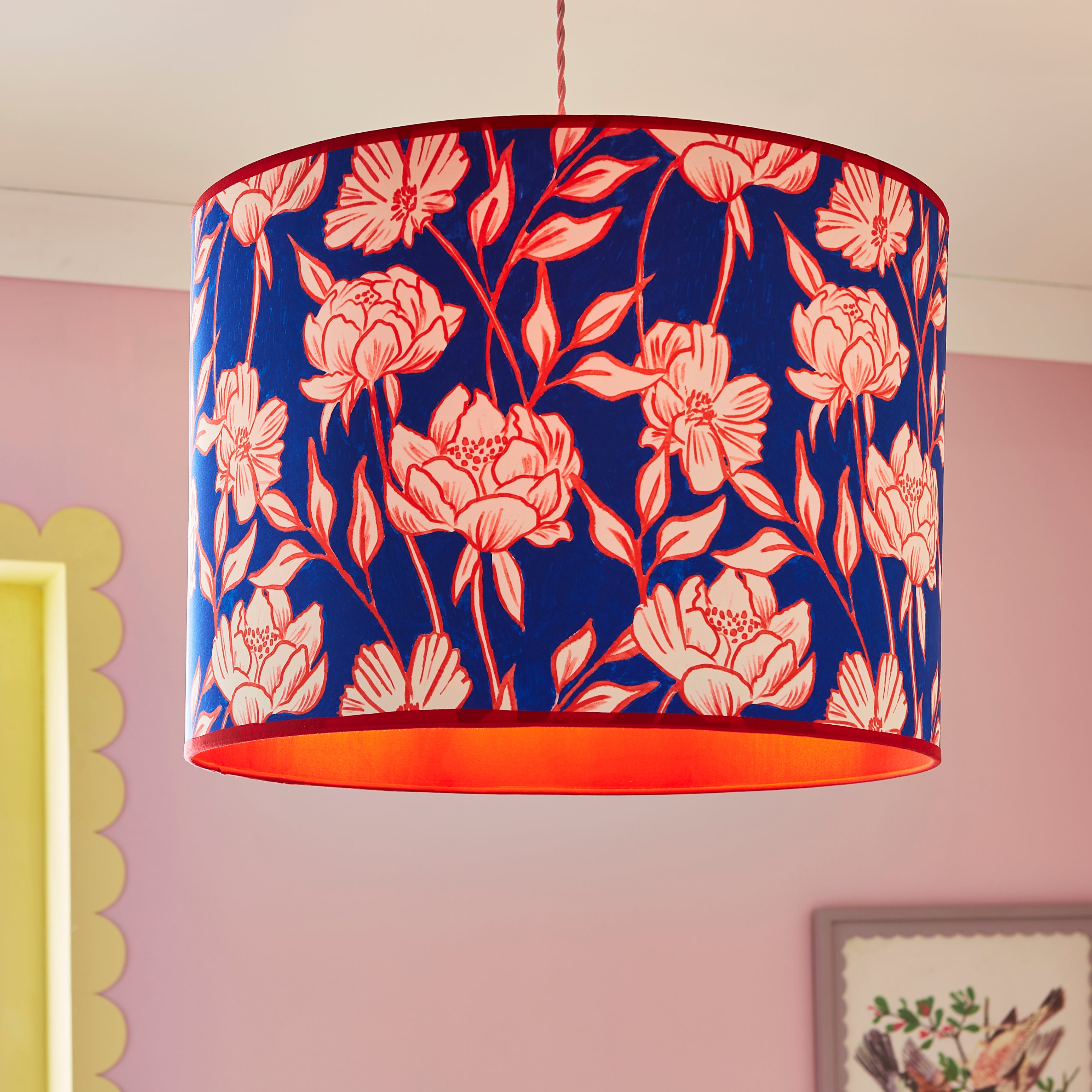 Sophie Robinson Made to Order Tree Peony Lamp Shade Blue undefined