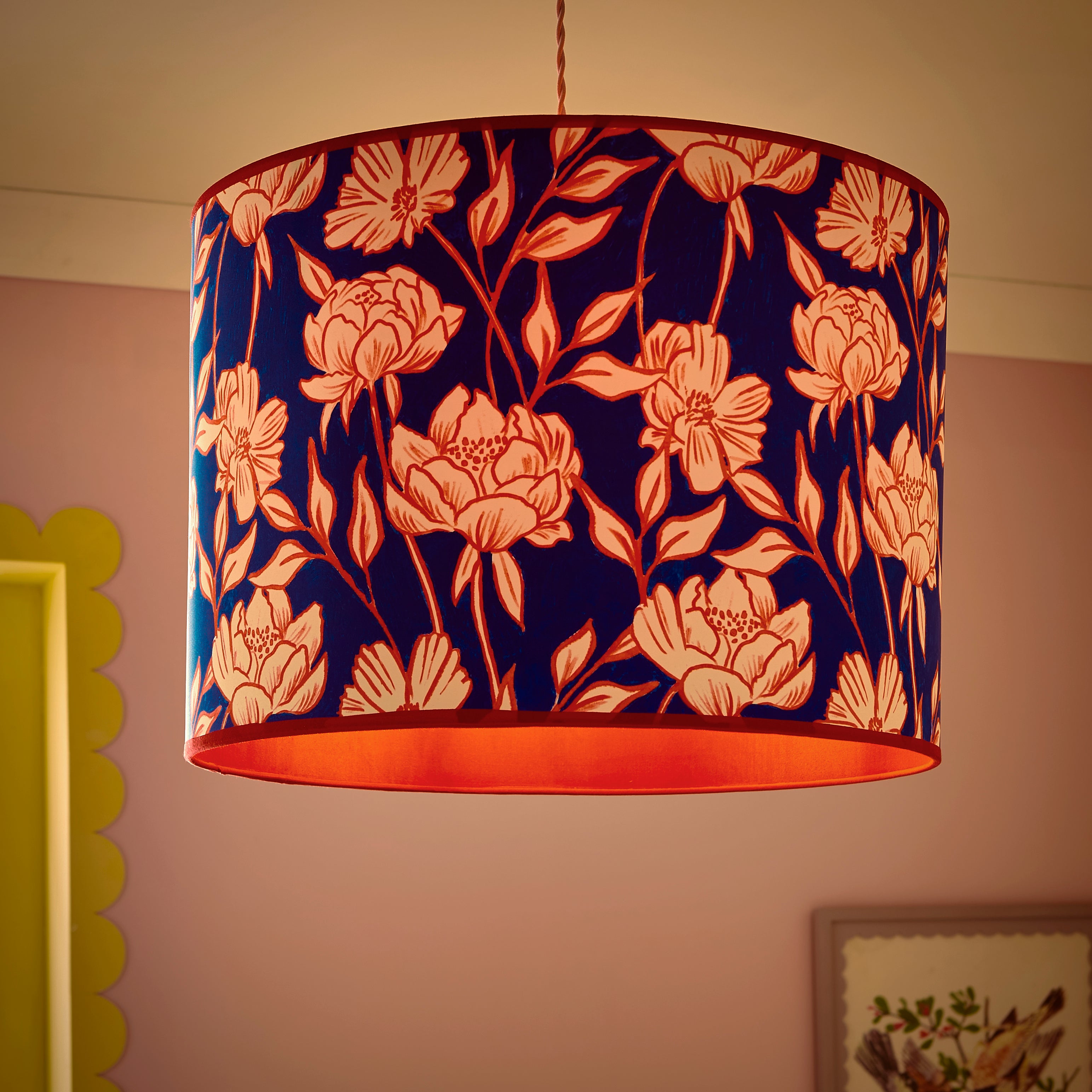 Sophie Robinson Made to Order Tree Peony Lamp Shade Blue undefined