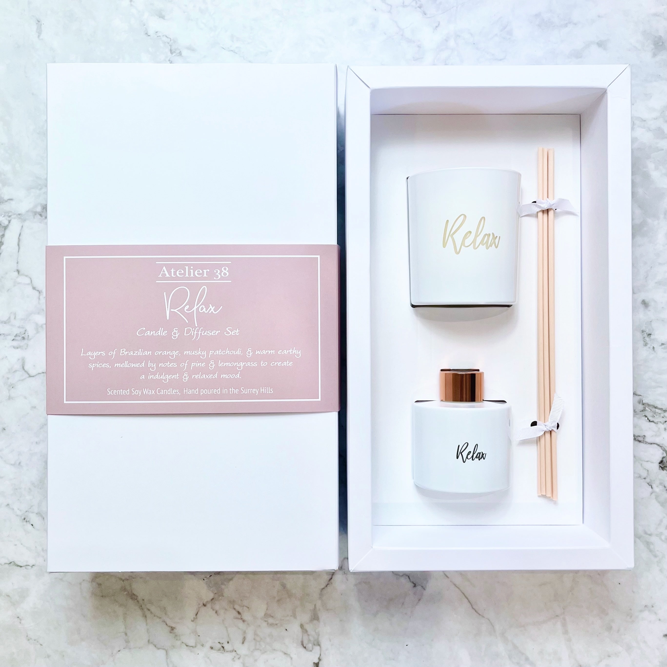 Atelier 38 Relax Spa Collection Candle and Diffuser Gift Set