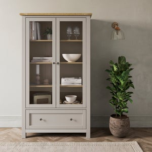 Olney Display Cabinet- Stone