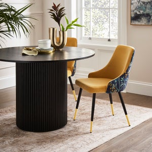Ariana Set Of 2 Dining Chairs- Havisham Print Velvet