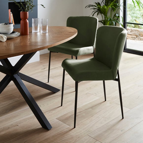 Manson Set of 2 Dining Chairs, Faux Leather thumbnail