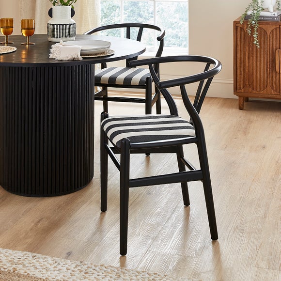 Lara Dining Chair Painted Stripe