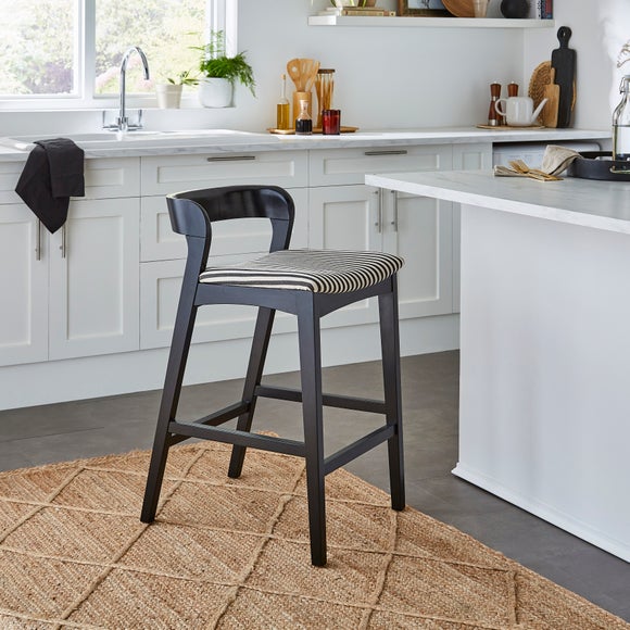 Melia Counter Height Barstool Striped Fabric
