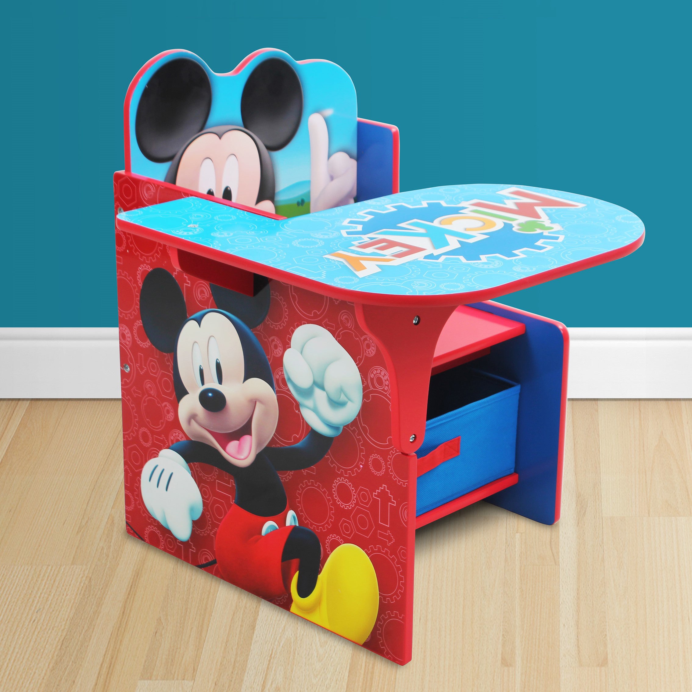 Mickey Mouse Chair And Desk With Storage Bin Blue