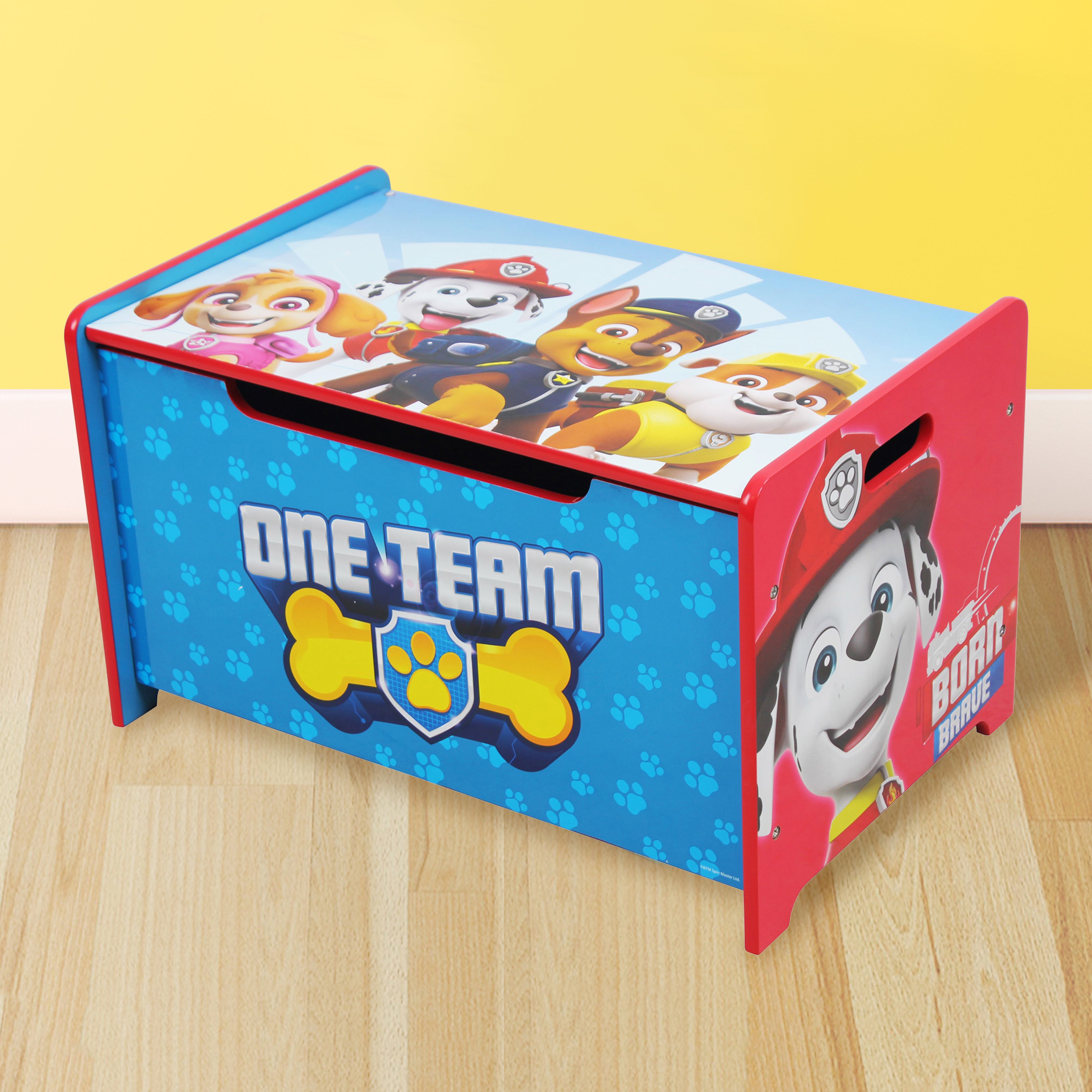 Paw Patrol Deluxe Wooden Toy Box and Bench | Dunelm