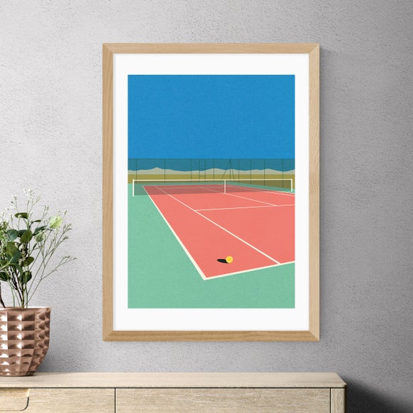 East End Prints Tennis Court In The Desert Print by Rosi Feist