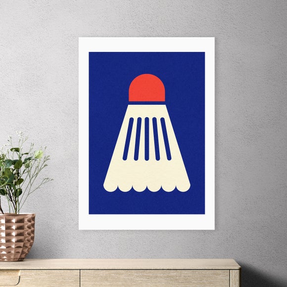 Click to view product details and reviews for East End Prints Badminton White Red Print By Rosi Feist.