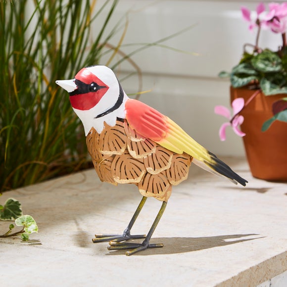 Iron Yellow Brown Goldfinch Ornament