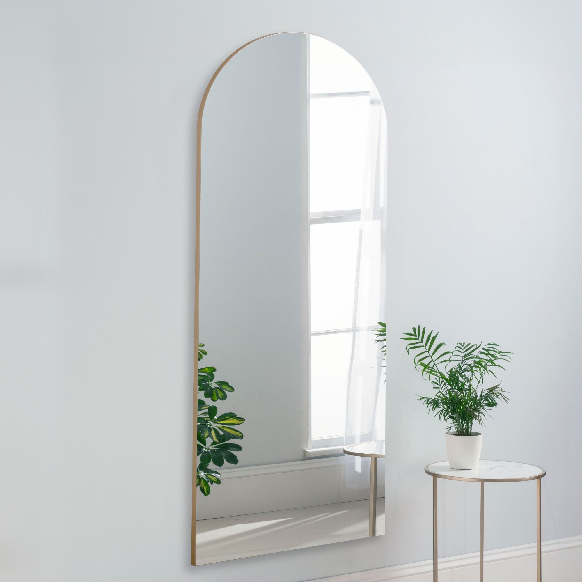 Yearn Arched Full Length Wall Mirror Gold