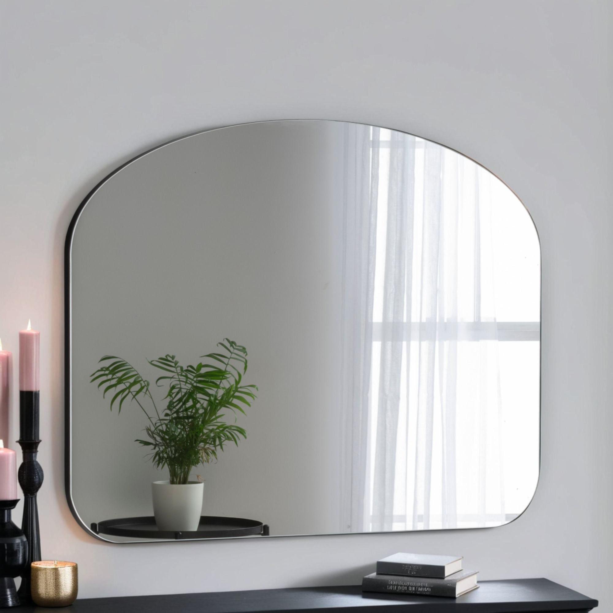 Yearn Soho Curved Overmantel Wall Mirror