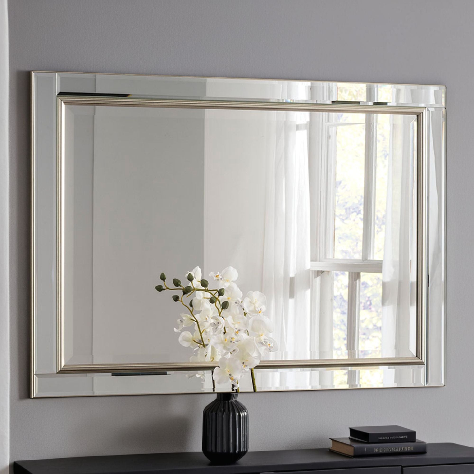 Yearn Classic Rectangle Wall Mirror Silver