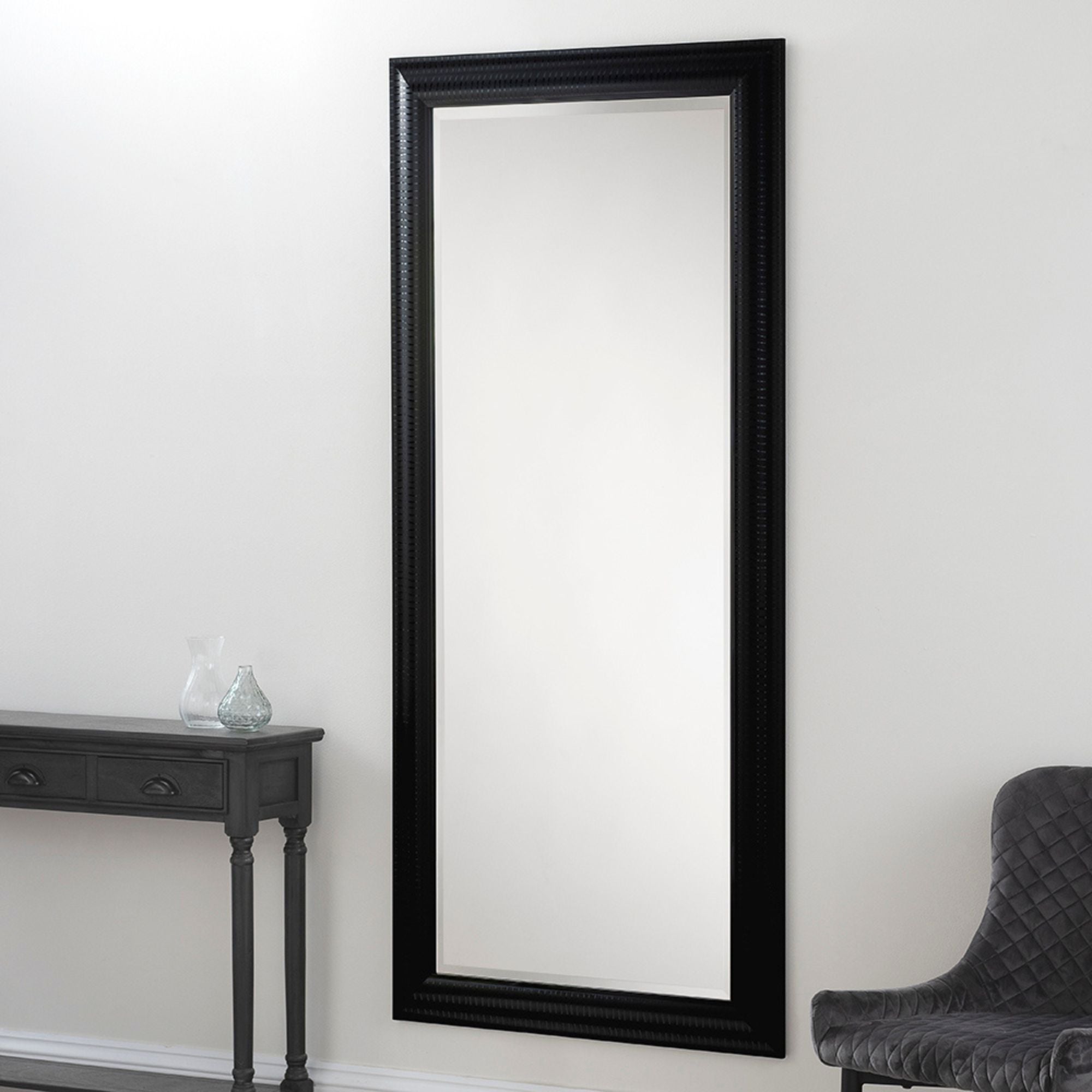 Photos - Wall Mirror Yearn Textured Full Length  Black