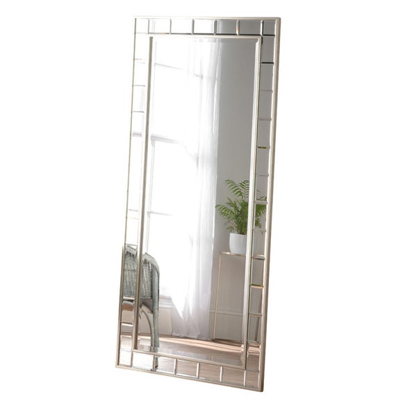 Yearn Bevelled Tiled Full Length Leaner Mirror Dunelm
