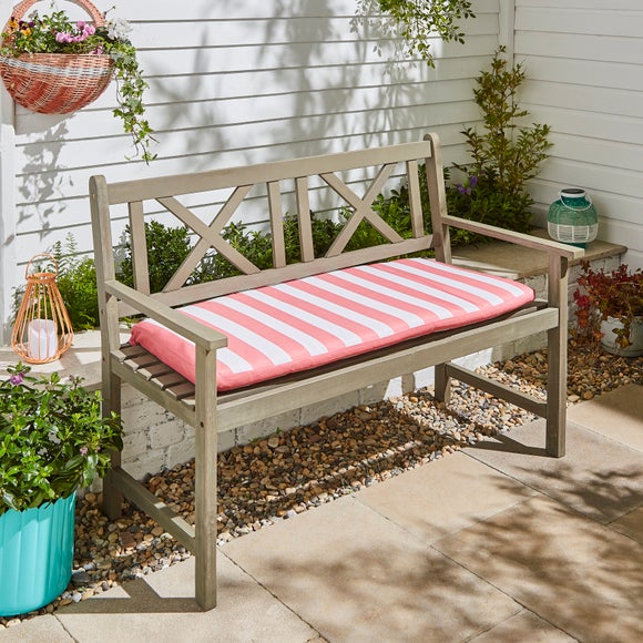 Striped Outdoor Bench Pad