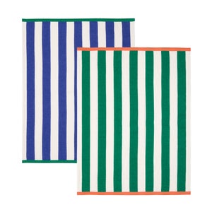 Set Of 2 Striped Tea Towel