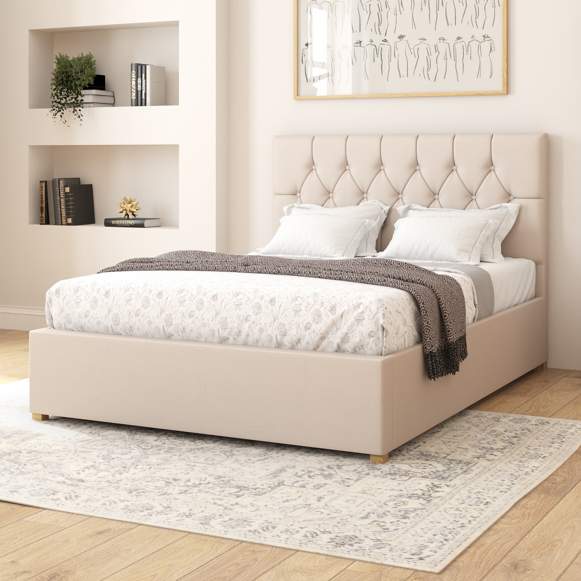 Olivier Eire Linen Adjustable Bed