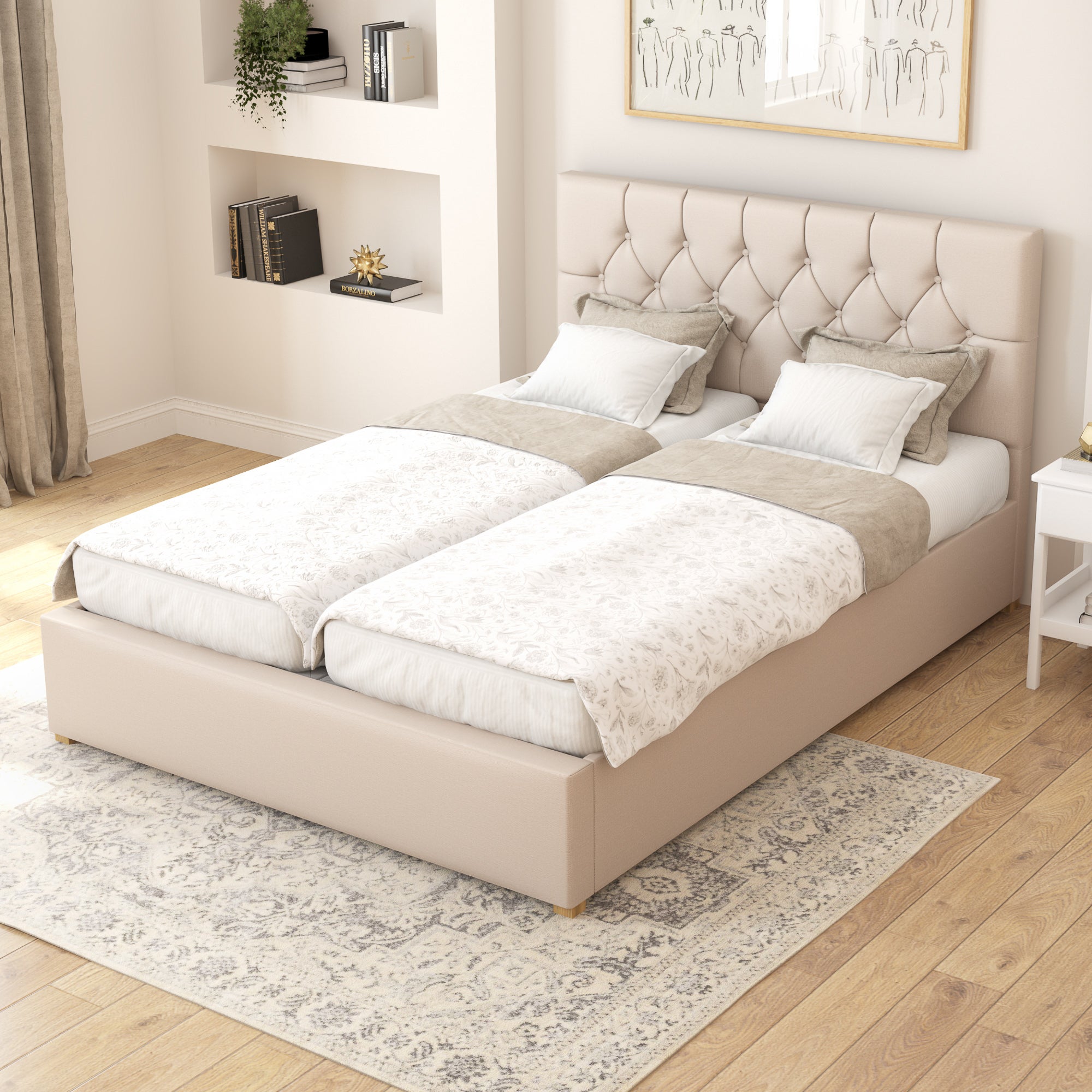 Olivier Eire Linen Adjustable Bed
