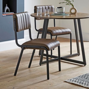 Rhys Set Of 2 Dining Chairs- Faux Leather