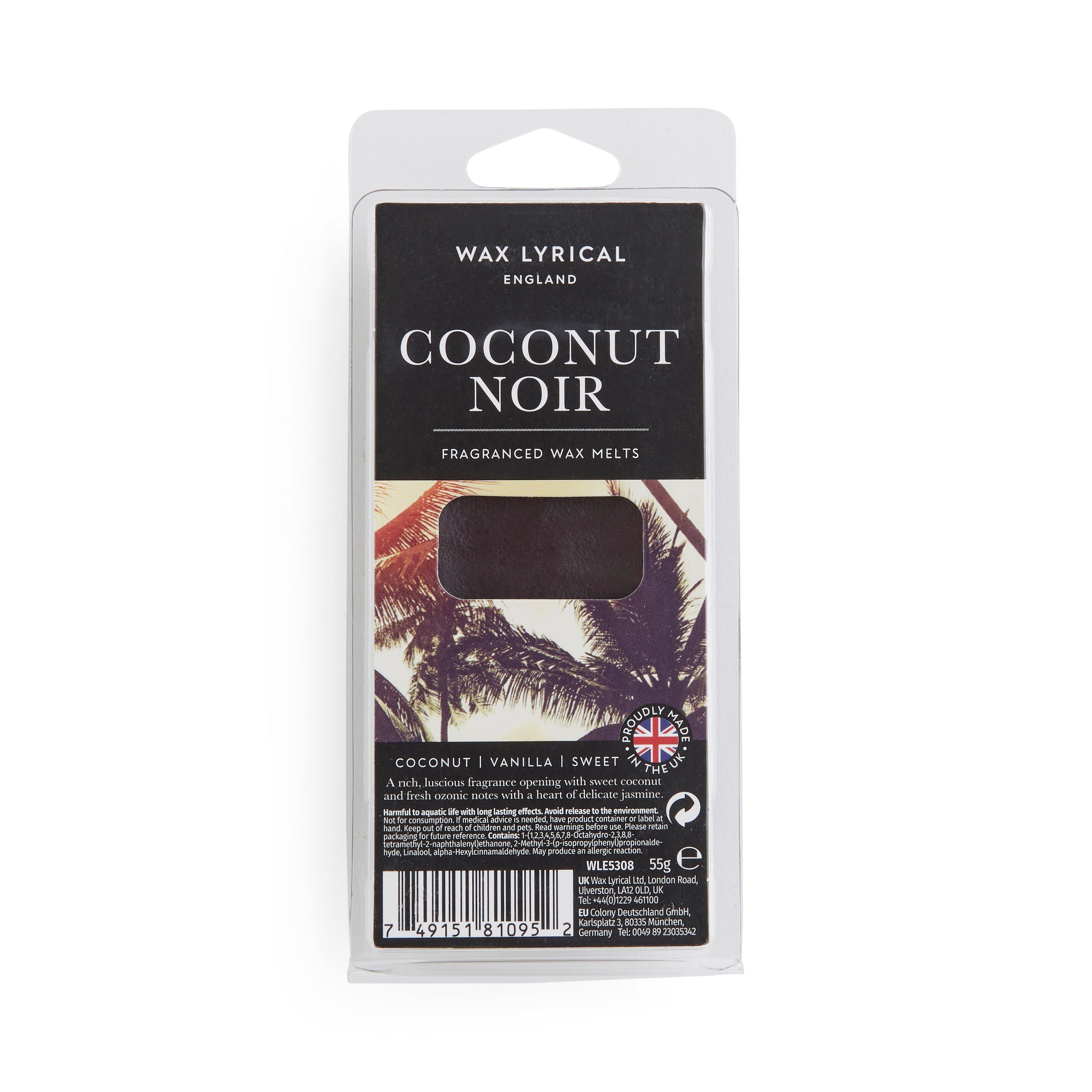 Wax Lyrical England Coconut Noir Wax Melts | Dunelm