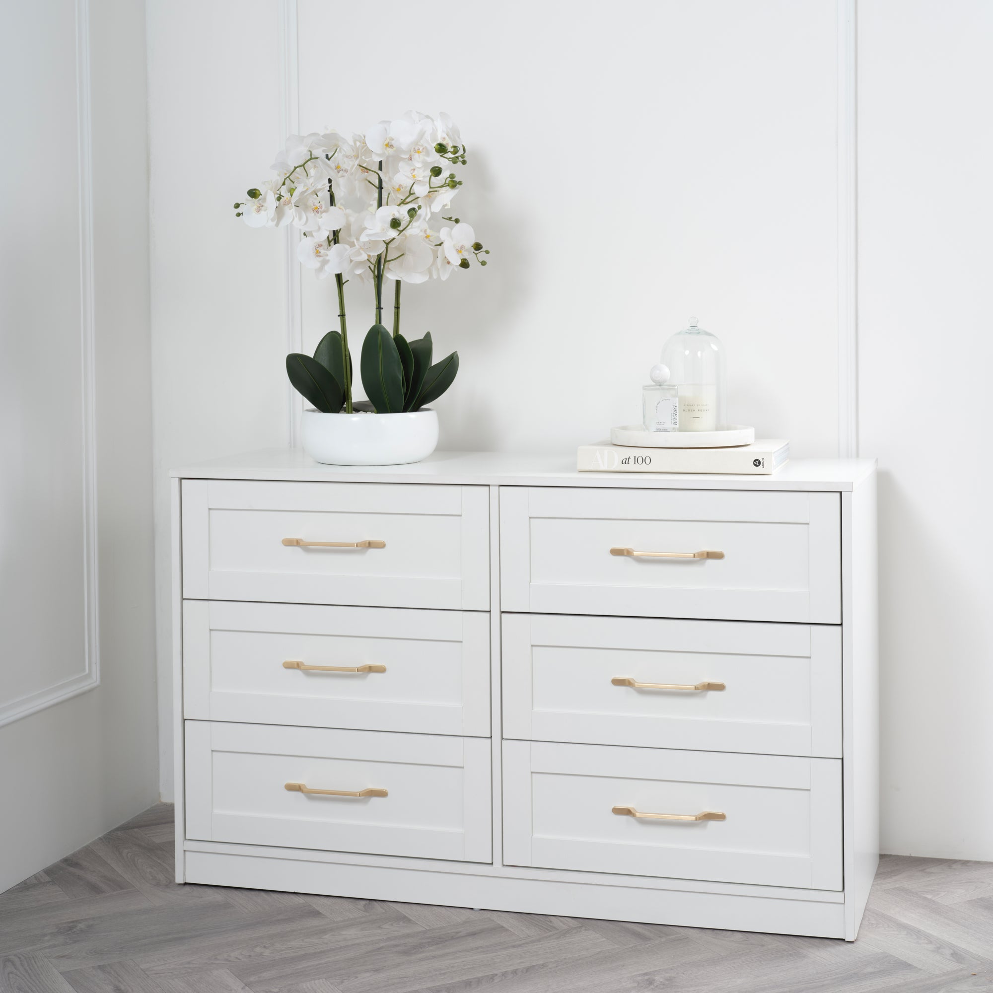 Austen 6 Drawer Chest White White