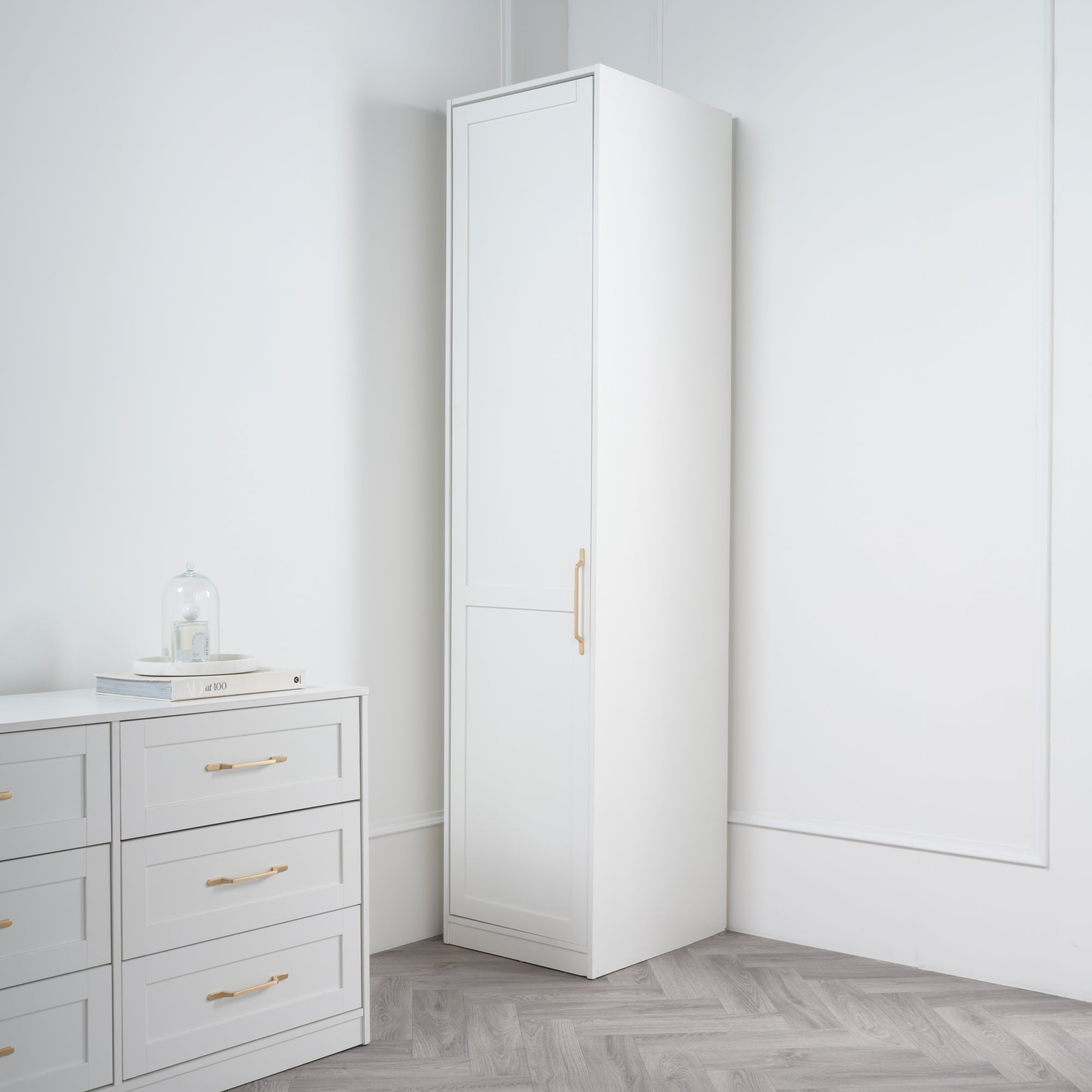 Austen Single Wardrobe White White