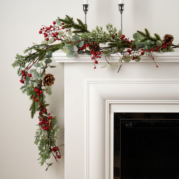 Click to view product details and reviews for Artificial Eucalyptus Red Berry Garland. Click to view product details and reviews for Artificial Eucalyptus Red Berry Garland.