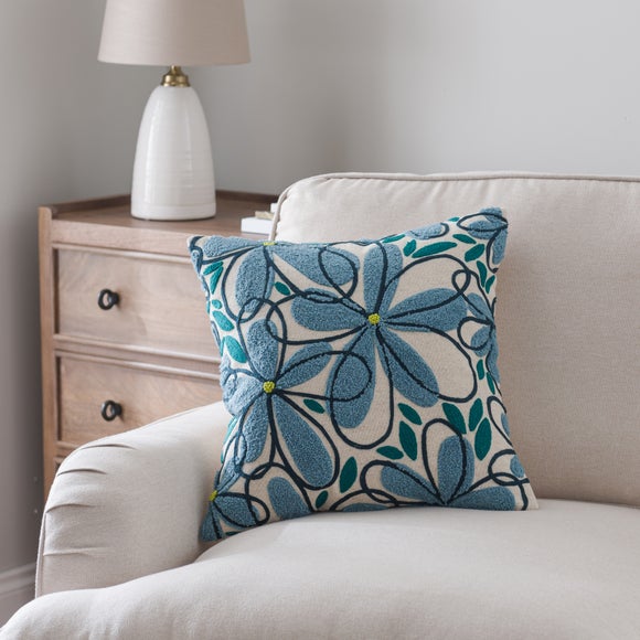 Click to view product details and reviews for Crewel Work Floral Square Cushion.