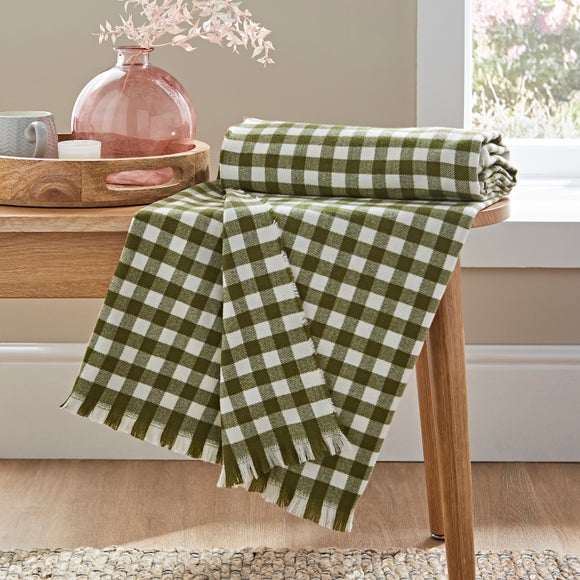 Portloe Gingham Throw Blanket