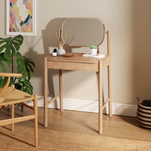 Otis 1 Drawer Compact Dressing Table With Mirror