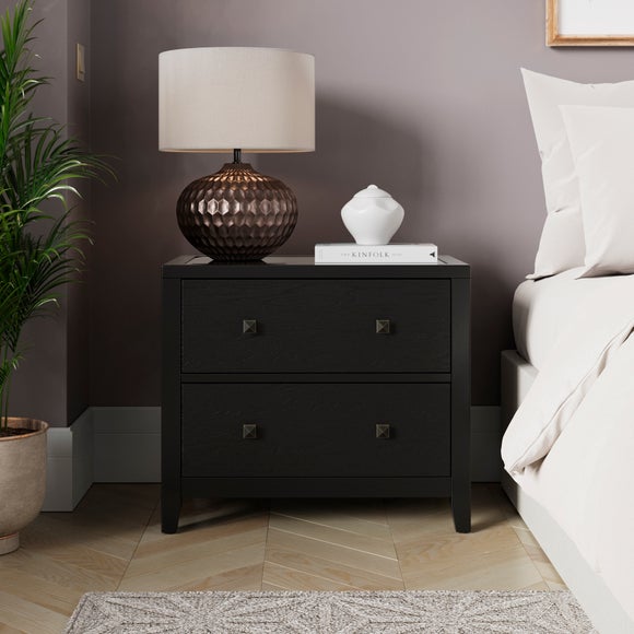 Malone Wide 2 Drawer Bedside Table