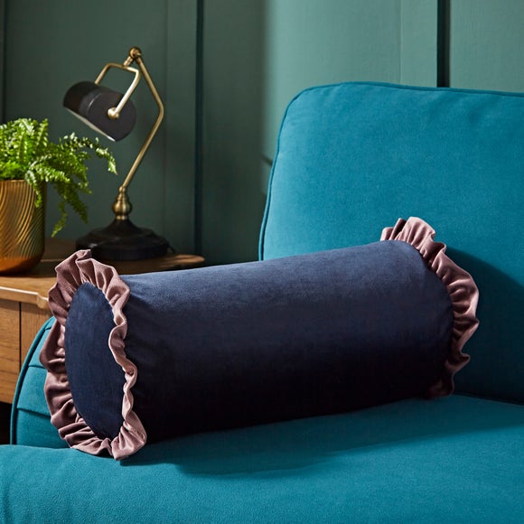 Click to view product details and reviews for Frilled Contrast Bolster Cushion.