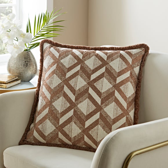 Click to view product details and reviews for Luxury Jacquard Geometric Square Cushion.