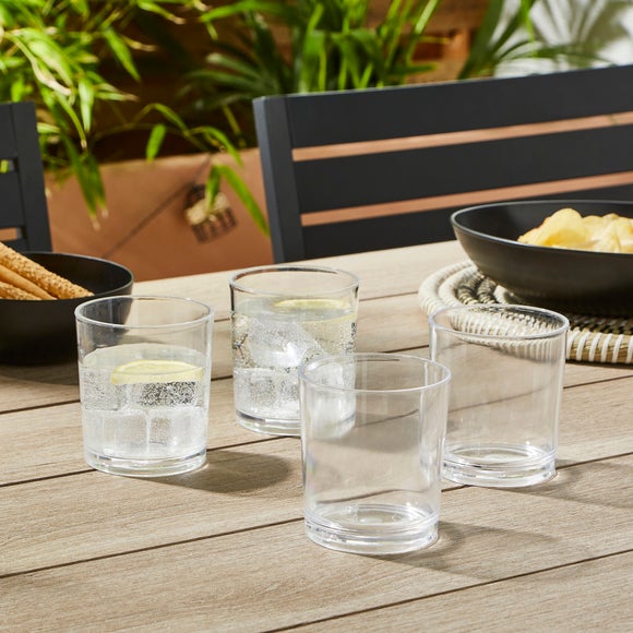 View Set Of 4 Acrylic Lowball Tumblers View Set Of 4 Acrylic Lowball Tumblers