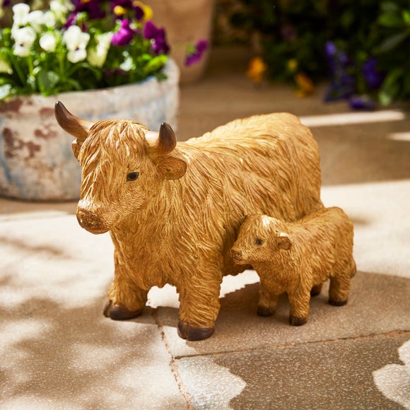 Highland Cow Family Resin Ornament