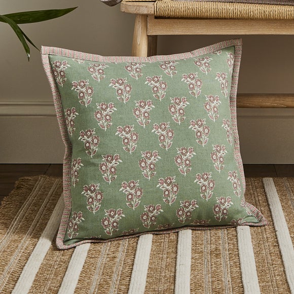Woodblock Ditsy Bunch Cushion Cover