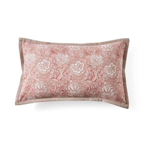 Woodblock Floral Cushion Cover