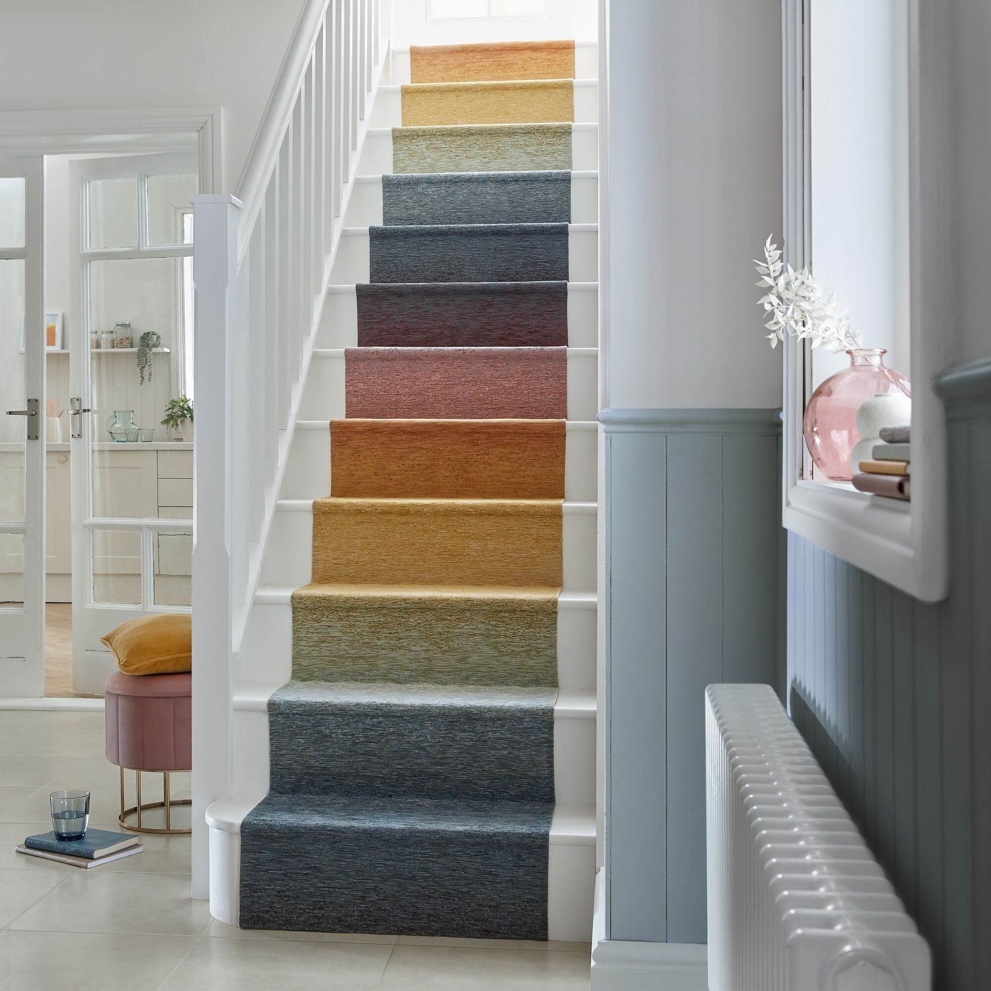 Stair Runner Ombre Rainbow