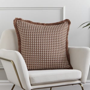 Geometric Fringed Cushion