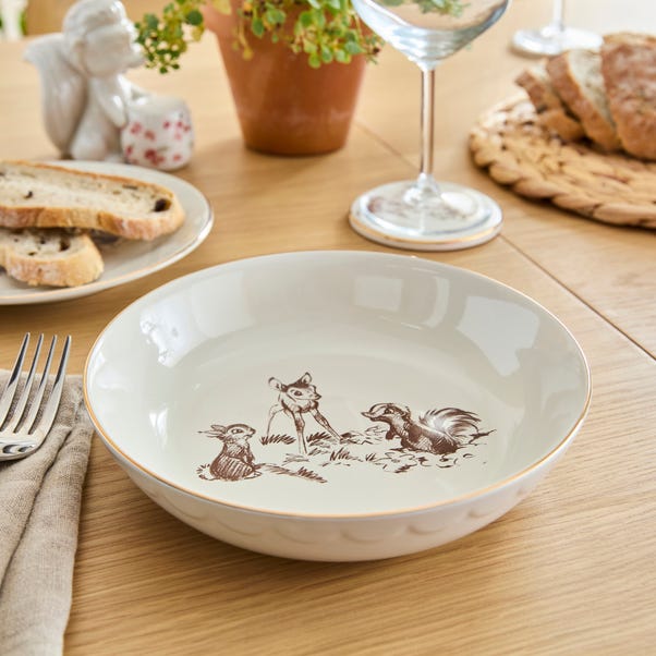 Image: https://images.dunelm.com/30928063.jpg?$standardplayerdefault$&img404=noimagedefault Disney Bambi Embossed Pasta Bowl image 1 of 3