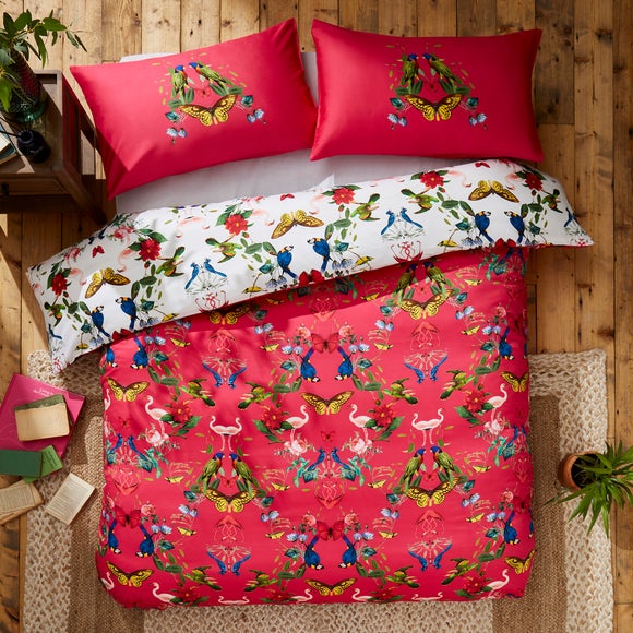 Click to view product details and reviews for Tropical Kaleidoscope Cotton Duvet Cover Pillowcase Set.