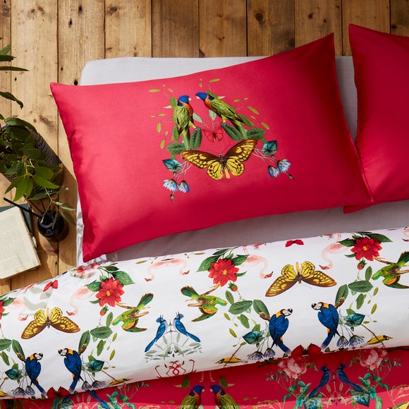 Photo 4 of Tropical Kaleidoscope Cotton Duvet Cover & Pillowcase Set