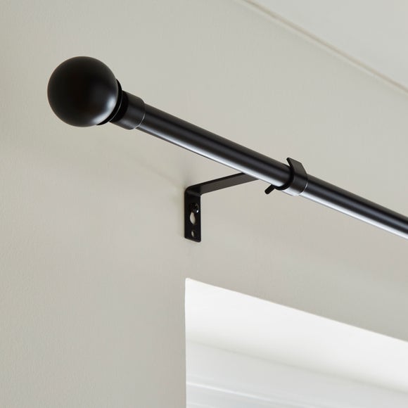 View Globe Extendable Metal Eyelet Curtain Pole View Globe Extendable Metal Eyelet Curtain Pole