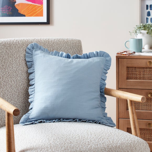 Click to view product details and reviews for Frilled Gauze Square Cushion.