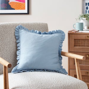 Frilled Gauze Square Cushion
